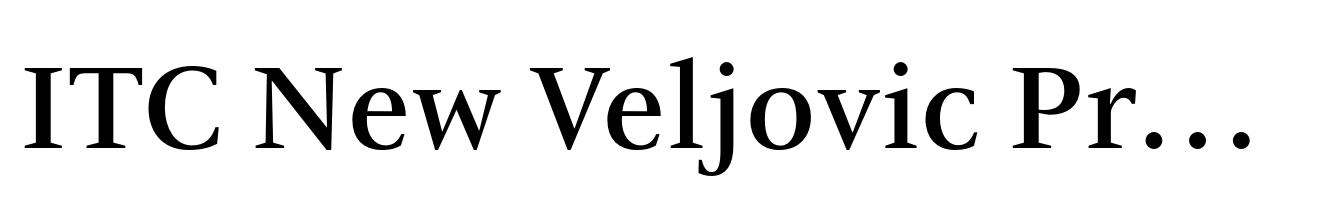 ITC New Veljovic Pro Medium